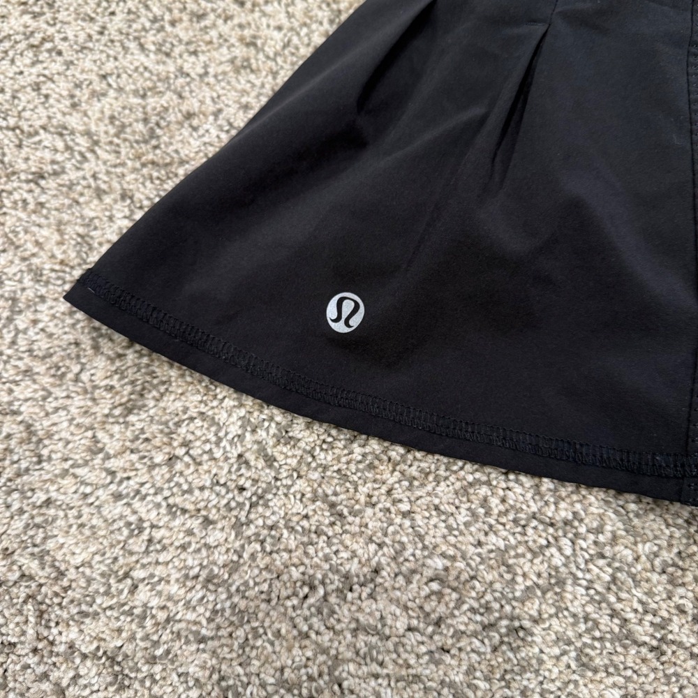 Lululemon Pace Rival Skirt Black Women Size 4 Tennis Running Athletic Skort - Picture 6 of 6
